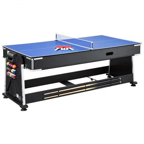 VEVOR Spieltisch Kombi 3 in 1 Airhockeytisch Billardtisch Tischtennistisch für Familienabende, Partys und Unterhaltung, Schneller Wechsel per Flip-Design, Luftstromsystem und Komplettes Zubehörset – Bild 10