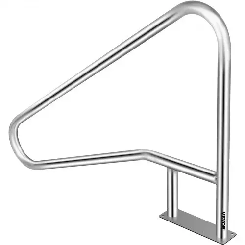 VEVOR Pool Haltegriff Edelstahl 139,7x81,2 cm Schwimmbad-Handlauf 113 kg Traglast Einstiegshilfe Pool 4,8 cm Griffbogen mit Griffbezug Treppe für Pool für Schwimmbäder Schräglagen Spa Wasserpark – Bild 10