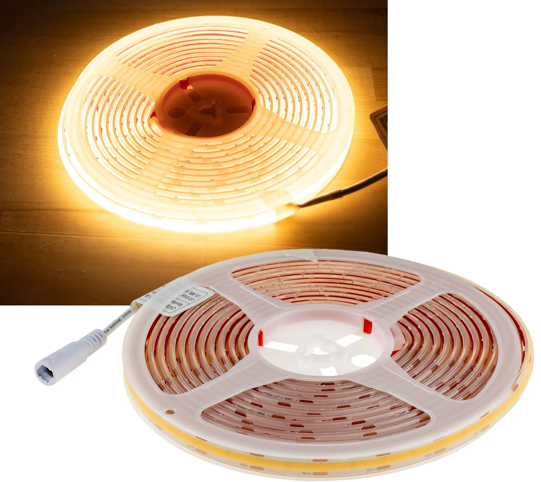 LED-Stripe „CLS-COB V2“ 5m, warmweiß 12V, 48W, 4543 Lumen LED-Stripe „CLS-COB V2“ 5m, warmweiß 12V, 48W, 4543 Lumen