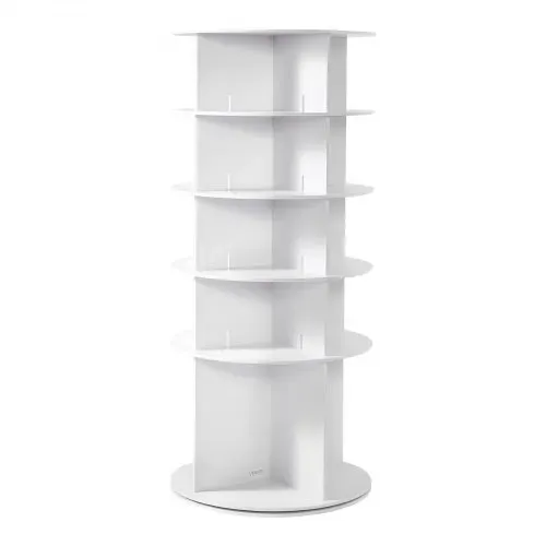 VEVOR Schuhregal Schuhschrank für 20 Paar Schuhe (5-stöckig) 360° drehbar, platzsparende Schuhaufbewahrung, Schuhablage für Schlafzimmer Wohnzimmer Eingangsbereich, Weiß 598 x 598 x 1350 mm – Bild 8