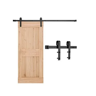 VEVOR Schiebetürsystem 2 m Laufschiene, Tragkraft 150 kg, kompatibel mit 91,4–101,6 cm Breite & 3,5-4,5 cm Dicke, einzelne Schiebetür im Scheunenstil, Schiene & J-förmige Rolle, schwarz VEVOR Schiebetürsystem 2 m Laufschiene, Tragkraft 150 kg, kompatibel mit 91,4–101,6 cm Breite & 3,5-4,5 cm Dicke, einzelne Schiebetür im Scheunenstil, Schiene & J-förmige Rolle, schwarz