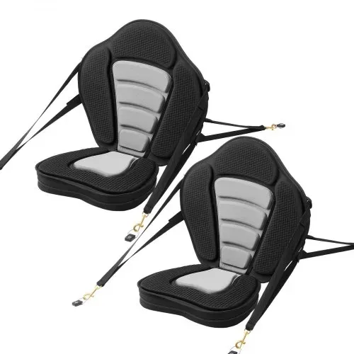 VEVOR 2 x Kajaksitz 53 mm Dicke, Gepolsterter Sitz für Stand-Up-Paddle-Board, Bootssitz mit Rückenlehne & Aufbewahrungstasche & Verstellbaren Gurten für SUP Kanu Angelboot Aufblasbares Kajak – Bild 10