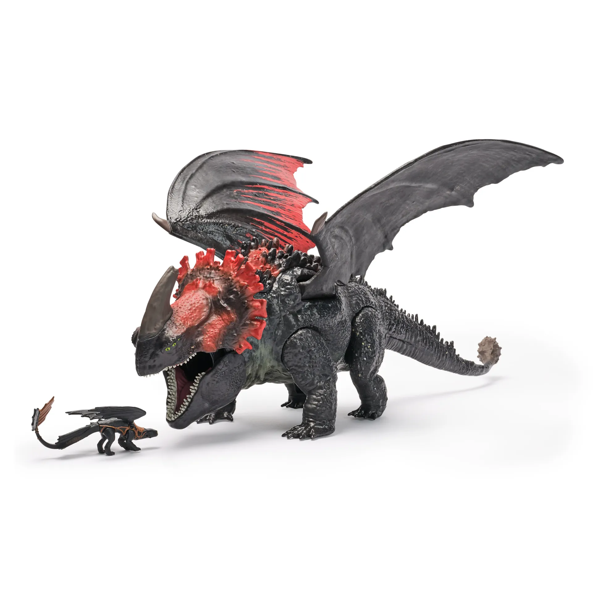 DreamWorks Dragons Drachenzähmen leicht gemacht - Actionfiguren-Set mit Roter Tod-Drachenfigur & Mini Ohnezahn – Bild 7