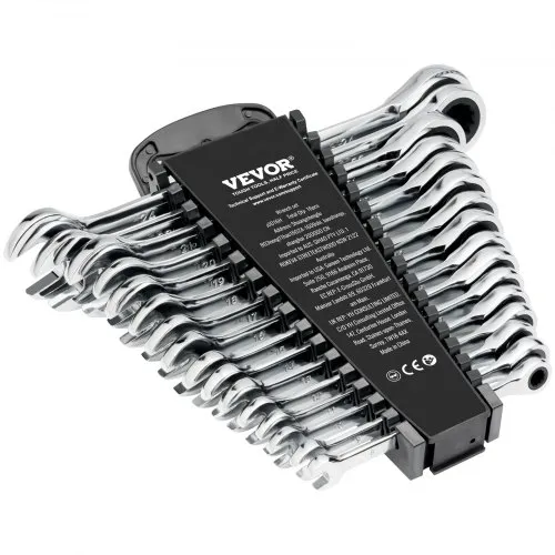 VEVOR Ringmaulschlüsselsatz 16-teiliger Ratschenschlüsselsatz mit Organizer-Rack, Cr-V-Stahl-Schlüsselsatz metrisch 8 mm bis 24 mm, ideal für Haushalt Garage Werkstatt Autoreparaturen Notfälle VEVOR Ringmaulschlüsselsatz 16-teiliger Ratschenschlüsselsatz mit Organizer-Rack, Cr-V-Stahl-Schlüsselsatz metrisch 8 mm bis 24 mm, ideal für Haushalt Garage Werkstatt Autoreparaturen Notfälle