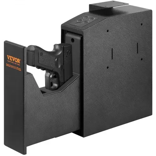 VEVOR Waffentresor Pistolentresor Wandmontiert, 1 Pistole Pistolentresor Fingerabdruck, Schlüssel oder Passwort Waffensafe Kaltgewalzter Stahl, 320 x 255 x 95 mm Waffenschrank Wandtresor – Bild 8