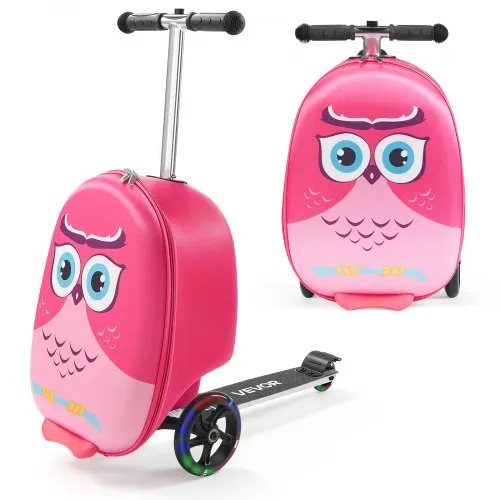 VEVOR Scooter Koffer, 20 L Fassungsvermögen, Reisekoffer mit Flash-PU-Rädern, TPR-Anti-Rutsch-Griff, max. Gewichtskapazität 50 kg, Kinderkoffer Handgepäck, für Kinder ab 5 Jahren, Pink VEVOR Scooter Koffer, 20 L Fassungsvermögen, Reisekoffer mit Flash-PU-Rädern, TPR-Anti-Rutsch-Griff, max. Gewichtskapazität 50 kg, Kinderkoffer Handgepäck, für Kinder ab 5 Jahren, Pink