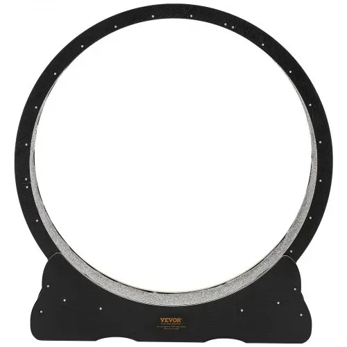 VEVOR Katzenlaufrad, 1080 mm Innendurchmesser, Laufrad aus Holz für 8,6-12,7 kg Katzen, Katzenlaufband mit Teppichlauffläche & Verriegelungsmechanismus, leises Spielzeug für Wohnungkatzen, Schwarz – Bild 9