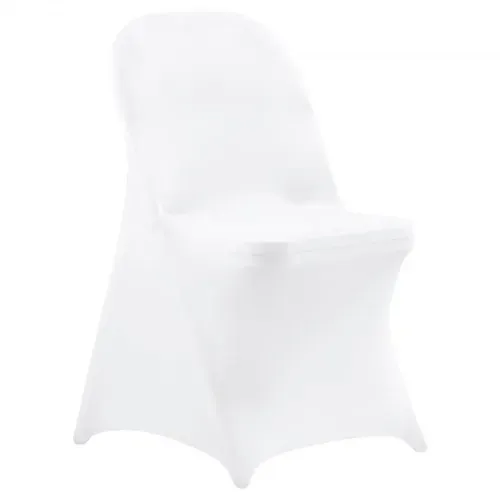 VEVOR Stuhlhussen Stuhlbezug Stretch 150 Stk. waschbarer & abnehmbarer Stuhlüberzug aus Polyester-Spandex für Hochzeitsfeiern Esszimmerbankette, passend für Klappstühle (45 x 46 x 77 cm) Weiß – Bild 8