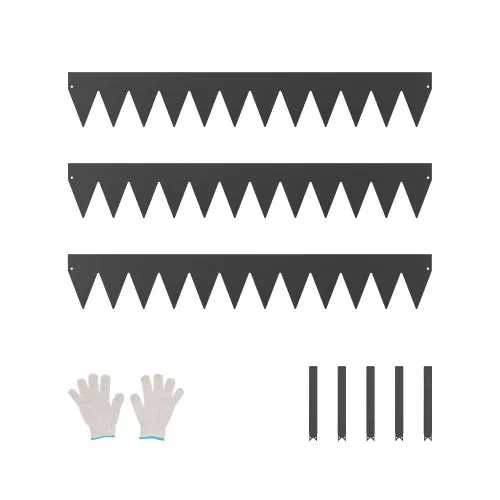VEVOR Rasenkante, 3er Pack 38×208 mm, Beeteinfassung, Gartenpalisade, biegbare Garteneinfassung, robuste Beetumrandung, einfach zu installieren, Trennwand für Blumenbeete & Wege, schwarz VEVOR Rasenkante, 3er Pack 38×208 mm, Beeteinfassung, Gartenpalisade, biegbare Garteneinfassung, robuste Beetumrandung, einfach zu installieren, Trennwand für Blumenbeete & Wege, schwarz