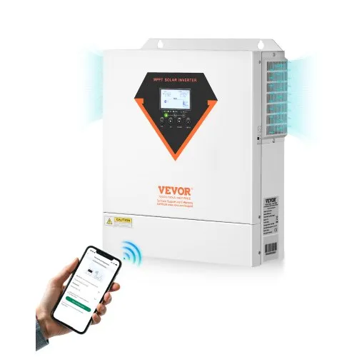VEVOR Hybrid-Solarwechselrichter, 3500W, All-in-One-Wechselrichter mit reinem Sinus, 24V DC auf 220/230V AC, mit integriertem 100A MPPT-Solarregler, für netzunabhängige Blei-Säure-Lithium-Batterie VEVOR Hybrid-Solarwechselrichter, 3500W, All-in-One-Wechselrichter mit reinem Sinus, 24V DC auf 220/230V AC, mit integriertem 100A MPPT-Solarregler, für netzunabhängige Blei-Säure-Lithium-Batterie