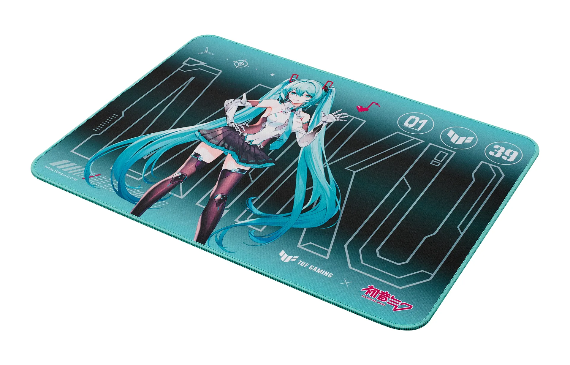 ASUS TUF Gaming P1 Hatsune Miku Edition Gaming-Mauspad Türkis – Bild 2