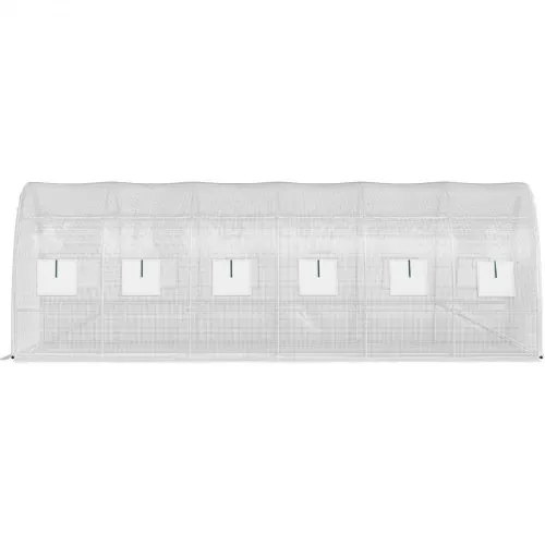 VEVOR Foliengewächshaus 6,1x3x2,1m Bogendach Gewächshaus Verzinkter Stahlrahmen 140 g/cm³ PE Mobiles Treibhaus Wasserdicht und UV-Beständig Frühbeet Geeignet für Anbau von Gemüse Blumen Pflanzen – Bild 10