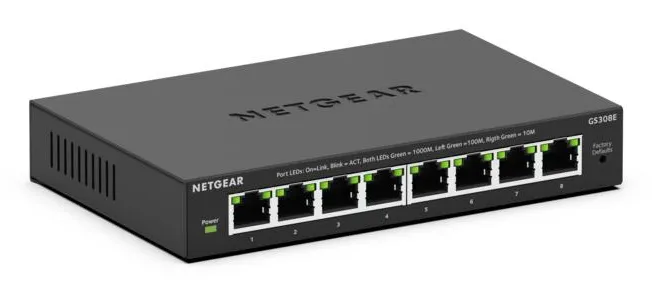 NETGEAR GS308E Managed L2/L3 Gigabit Ethernet (10/100/1000) Schwarz – Bild 2