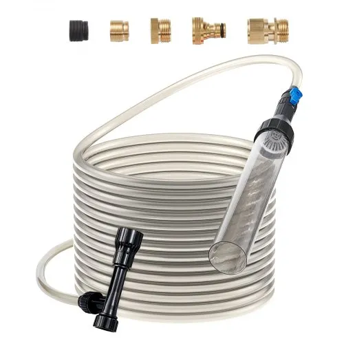 VEVOR Aquarium-Staubsauger, Kiesreiniger für Aquarien, 7,6 m PVC-Schlauch, Kiesreiniger für Aquarien, Siphon-Aquarienreiniger, 3 Arten von Messingadaptern, zum Reinigen von Kies und Sand in Aquarien VEVOR Aquarium-Staubsauger, Kiesreiniger für Aquarien, 7,6 m PVC-Schlauch, Kiesreiniger für Aquarien, Siphon-Aquarienreiniger, 3 Arten von Messingadaptern, zum Reinigen von Kies und Sand in Aquarien