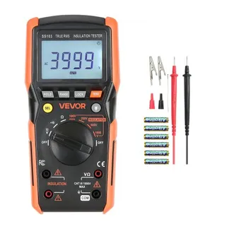 VEVOR Digitalmultimeter, 4000-Count-TRMS-Voltmeter-Ohmmeter, 1000-V-AC/DC-Spannungstester mit umschaltbarem automatischen/manuellen Bereich für Spannungs-, Widerstands- und Durchgangsmessung VEVOR Digitalmultimeter, 4000-Count-TRMS-Voltmeter-Ohmmeter, 1000-V-AC/DC-Spannungstester mit umschaltbarem automatischen/manuellen Bereich für Spannungs-, Widerstands- und Durchgangsmessung