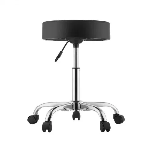 VEVOR Rollhocker 226,8 kg, Bürohocker mit PU-Rolle, Drehhocker Höhenverstellbar, Ergonomischer Sitz aus PU-Leder mit Dicker Polsterung, 360° Drehbar, für Salon, Klinik & Arztpraxis, 2er-Set – Bild 8