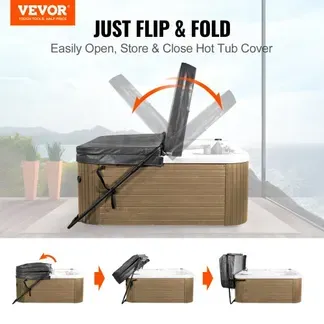 VEVOR Whirlpool-Abdeckungslift, Spa-Abdeckungslift Coverlifter, Höhe 80-105 cm, Breite 135-235 cm Verstellbar Whirlpoolabdeckung-Hebevorrichtung, Abdeckungsheber für Badewannen, Whirlpools, Spa VEVOR Whirlpool-Abdeckungslift, Spa-Abdeckungslift Coverlifter, Höhe 80-105 cm, Breite 135-235 cm Verstellbar Whirlpoolabdeckung-Hebevorrichtung, Abdeckungsheber für Badewannen, Whirlpools, Spa