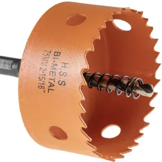 Lochsäge HSS Bi-Metall Ø75mm Sechskant Aufnahme, Schnitttiefe 38mm Lochsäge HSS Bi-Metall Ø75mm Sechskant Aufnahme, Schnitttiefe 38mm