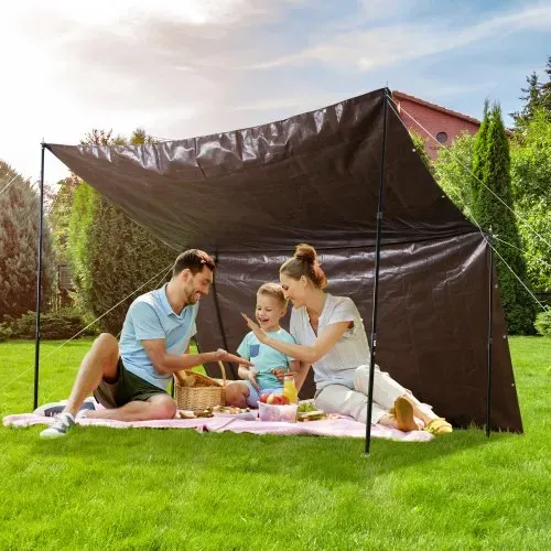 VEVOR Abdeckplane PE Gewebeplane 609,6x1219,2 cm Schutzplane 16 Mil Holzplane 16 x 16-Gewebe Gartenplane Wasserdicht UV-beständig zum Abdecken von Wohnmobils Autos Motorrads Gartenmöbel Braun – Bild 7