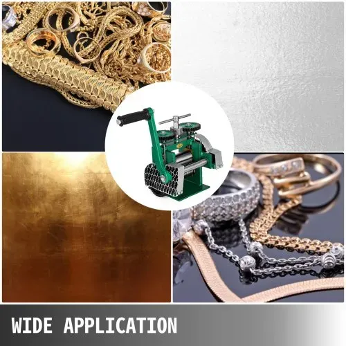 VEVOR Manuelle Rolling Mill Kombination Walzwerk 120mm Handwalzwerk Maschine 80mm Maschine Schmuck mit Gute Verschleißfestigkeit Tablettierung Vierkantdraht für Schmuck Design und Reparatur – Bild 6