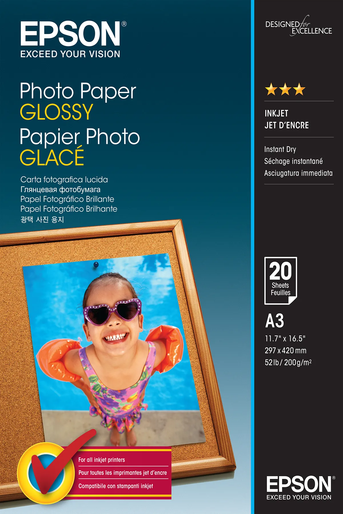 Epson Photo Paper Glossy – A3 – 20 Blätter Epson Photo Paper Glossy – A3 – 20 Blätter