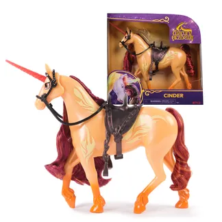 Unicorn Academy Einhorn Cinder – ca. 28 cm großes Einhorn von Valentina zur beliebten Netflix-Serie, 2 Reitzubehörteilen und abnehmbarem Zaumzeug für realistisches Rollenspiel Unicorn Academy Einhorn Cinder – ca. 28 cm großes Einhorn von Valentina zur beliebten Netflix-Serie, 2 Reitzubehörteilen und abnehmbarem Zaumzeug für realistisches Rollenspiel