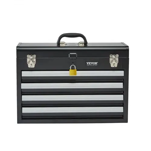 VEVOR Werkzeugkasten 520x218x361 mm, Werkzeugkiste mit 4 Schubladen, Werkzeugkoffer mit EVA-Einlagen, Schubladenverriegelung mit Kugellagern & Pulverbeschichtung, multifunktionaler Werkzeug-Organizer – Bild 8