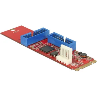 M.2 Key B+M Stecker > 2 x USB 3.0 Pfostenstecker, Konverter M.2 Key B+M Stecker > 2 x USB 3.0 Pfostenstecker, Konverter