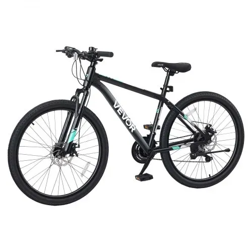 VEVOR Mountainbike für Damen Herren 26 Zoll Fahrrad 21-Gang Schwarz Outdoor Ideal für Erwachsene, Rahmen aus Aluminiumlegierung, mit Federgabel, 120 kg Tragkraft, Klingel, Reflektoren & Lampenhalterung – Bild 8