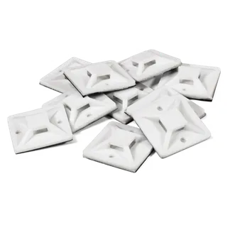 Kabelsockel McPower für Kabelbinder 30x30mm, selbstklebend, 10er-Pack Kabelsockel McPower für Kabelbinder 30x30mm, selbstklebend, 10er-Pack