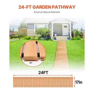 VEVOR Gartenweg Rollweg, 727×43 cm, Ausrollbarer Holzweg, Außengehweg aus Zedernholz mit Drahtseilverbindung, Gartentritt, dekorativer Holzweg, Trittplatten im Garten, Hinterhof, Terrasse VEVOR Gartenweg Rollweg, 727×43 cm, Ausrollbarer Holzweg, Außengehweg aus Zedernholz mit Drahtseilverbindung, Gartentritt, dekorativer Holzweg, Trittplatten im Garten, Hinterhof, Terrasse