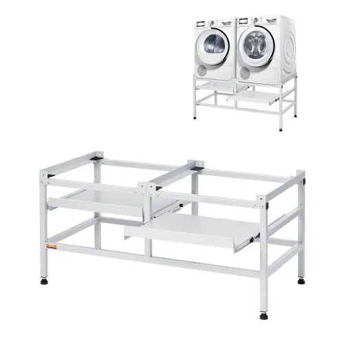 VEVOR Waschmaschinen-Untergestell, 1230x635x625 mm Podest für Waschmaschine, 267 kg Tragkraft, Waschmaschinen- & Trocknersockel mit Doppelablagen, 4 verstellbare Füße zum Anheben von Waschmaschinen VEVOR Waschmaschinen-Untergestell, 1230x635x625 mm Podest für Waschmaschine, 267 kg Tragkraft, Waschmaschinen- & Trocknersockel mit Doppelablagen, 4 verstellbare Füße zum Anheben von Waschmaschinen