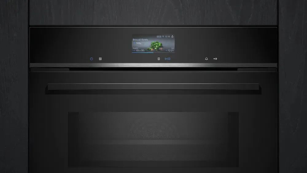 Siemens iQ700 CM776GKB1 Backofen 45 l 900 W Schwarz, Edelstahl – Bild 2