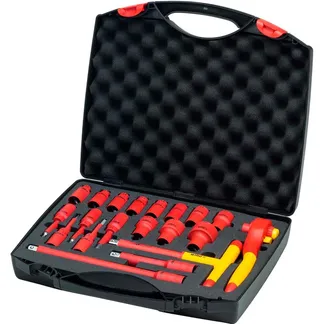 Ratschenschlüssel-Set isoliert, 1/2″, Steckschlüssel Ratschenschlüssel-Set isoliert, 1/2″, Steckschlüssel
