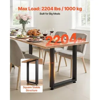 VEVOR Tischkufen aus Vierkantprofilen 2er-Set 600×750 mm, Tischuntergestell max. 1000 kg, Tischbeine, Möbelfüße, Tischgestell, Tischfüße für Schreibtische, Couchtisch, Esstische, Schwarz VEVOR Tischkufen aus Vierkantprofilen 2er-Set 600×750 mm, Tischuntergestell max. 1000 kg, Tischbeine, Möbelfüße, Tischgestell, Tischfüße für Schreibtische, Couchtisch, Esstische, Schwarz
