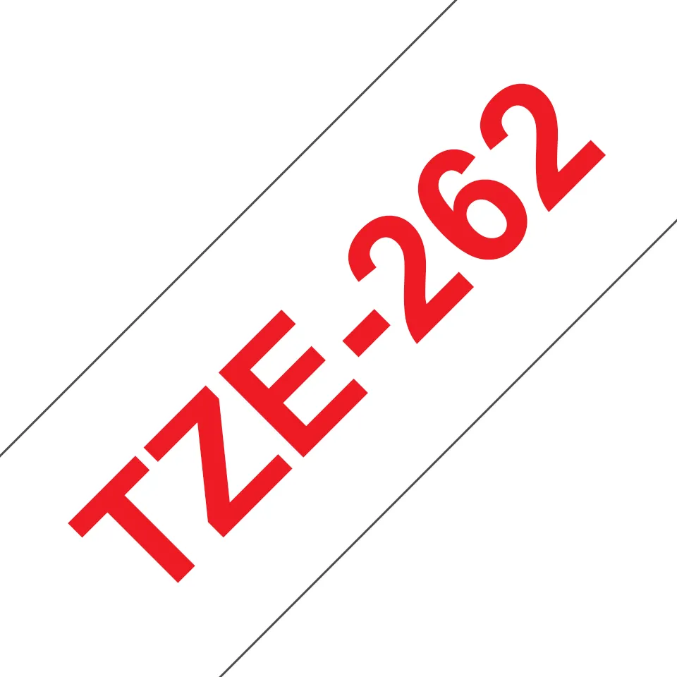 Brother TZE-262 Etiketten erstellendes Band Rot aud Weiss Brother TZE-262 Etiketten erstellendes Band Rot aud Weiss