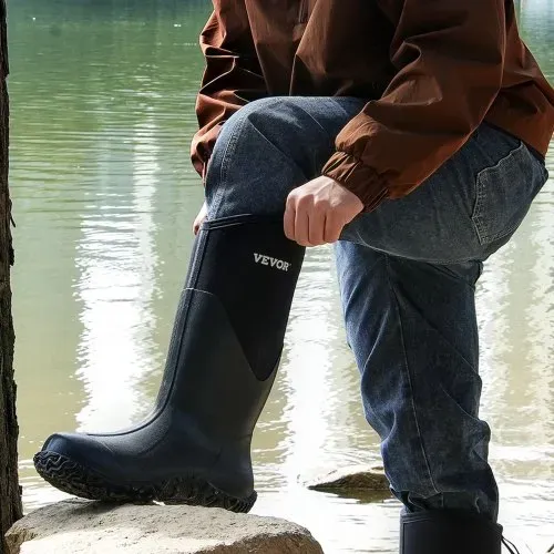 VEVOR Gummistiefel, Schutzschuhe, Arbeitsschuhe; rutschfeste Stiefel, isolierte Schlammstiefel, Arbeitsstiefel, ideal zum Wandern, Angeln, oder für die Gartenarbeit, Größe 12 US – Bild 7