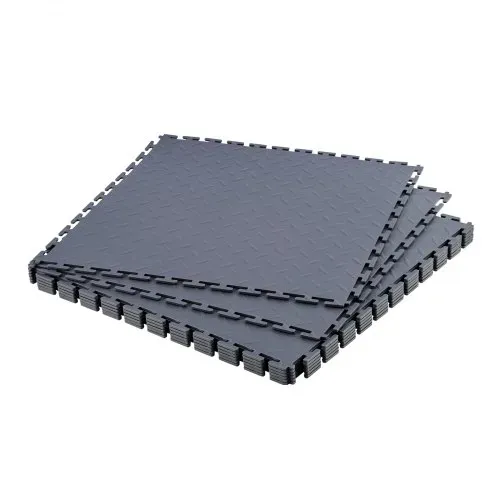 VEVOR PVC Garagenboden, 8er-Pack 513x513x5 mm, Werkstattboden, Industrieboden, Klick Verlegung, rutschfeste PVC-Matten mit Diamantplatte für Werkstatt, Lager, Werkzeugraum, Graphitgrau VEVOR PVC Garagenboden, 8er-Pack 513x513x5 mm, Werkstattboden, Industrieboden, Klick Verlegung, rutschfeste PVC-Matten mit Diamantplatte für Werkstatt, Lager, Werkzeugraum, Graphitgrau