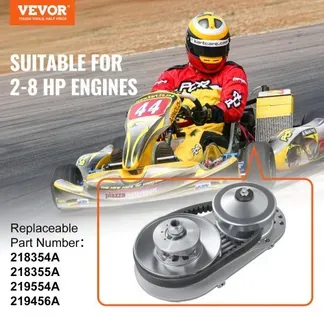 VEVOR Antriebskupplung, 2-8 PS-Motor 2000 U/min hochfeste Antriebskupplung mit asymmetrisch gestalteten Rädern und robustem Gummiriemen, stabile und langlebige Kupplung mit komplettem Zubehör VEVOR Antriebskupplung, 2-8 PS-Motor 2000 U/min hochfeste Antriebskupplung mit asymmetrisch gestalteten Rädern und robustem Gummiriemen, stabile und langlebige Kupplung mit komplettem Zubehör