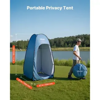 VEVOR Campingzelt Toilettenzelt (1194×1194 x1905 mm) Umkleidezelt inkl. Heringen & Seilen & Tragetasche, Sichtschutzzelt aus 190T Polyester für Camping Strand Angeln Blau VEVOR Campingzelt Toilettenzelt (1194×1194 x1905 mm) Umkleidezelt inkl. Heringen & Seilen & Tragetasche, Sichtschutzzelt aus 190T Polyester für Camping Strand Angeln Blau
