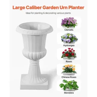 VEVOR Blumenspindel aus Kunststoff, 25×42 cm, 2er-Pack, Pflanzpokal. Pflanzkübel, Pflanzschale, weiße Blumentöpfe, für die Veranda, Hochzeit, Party, Zuhause, Bühne, Balkon, Terrassendekoration VEVOR Blumenspindel aus Kunststoff, 25×42 cm, 2er-Pack, Pflanzpokal. Pflanzkübel, Pflanzschale, weiße Blumentöpfe, für die Veranda, Hochzeit, Party, Zuhause, Bühne, Balkon, Terrassendekoration