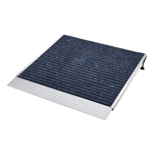 VEVOR Schwellenrampe 915x915mm, 317,5kg Belastbare Rollstuhlrampe mit Verstellbarer Höhe, Rutschfeste Auffahrschiene aus Alu, Stabile Auffahrrampe für Rollstuhl Scooter Türschwelle Bordsteine Treppen – Bild 10