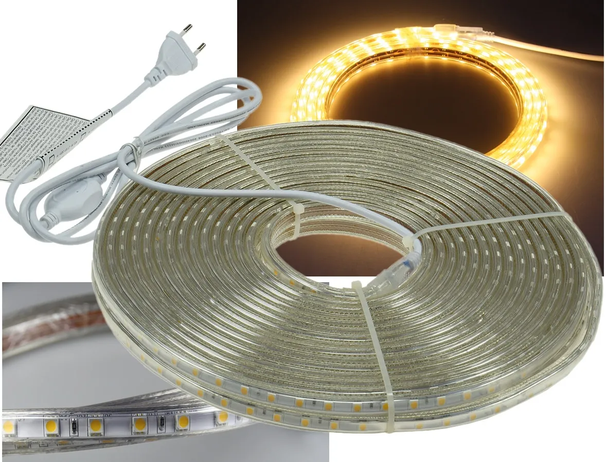 LED-Stripe „Ultra-Bright“ 230V, 20m 600 Lumen/Meter, warmweiß LED-Stripe „Ultra-Bright“ 230V, 20m 600 Lumen/Meter, warmweiß