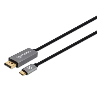Manhattan 354844 Videokabel-Adapter 2 m USB Typ-C DisplayPort Schwarz, Silber Manhattan 354844 Videokabel-Adapter 2 m USB Typ-C DisplayPort Schwarz, Silber