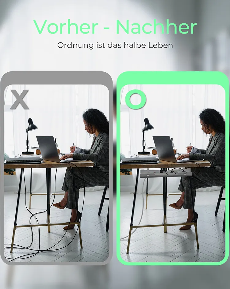 ICY BOX IB-EWA100W-CM, Kablemanagement für Schreibtisch – Bild 2