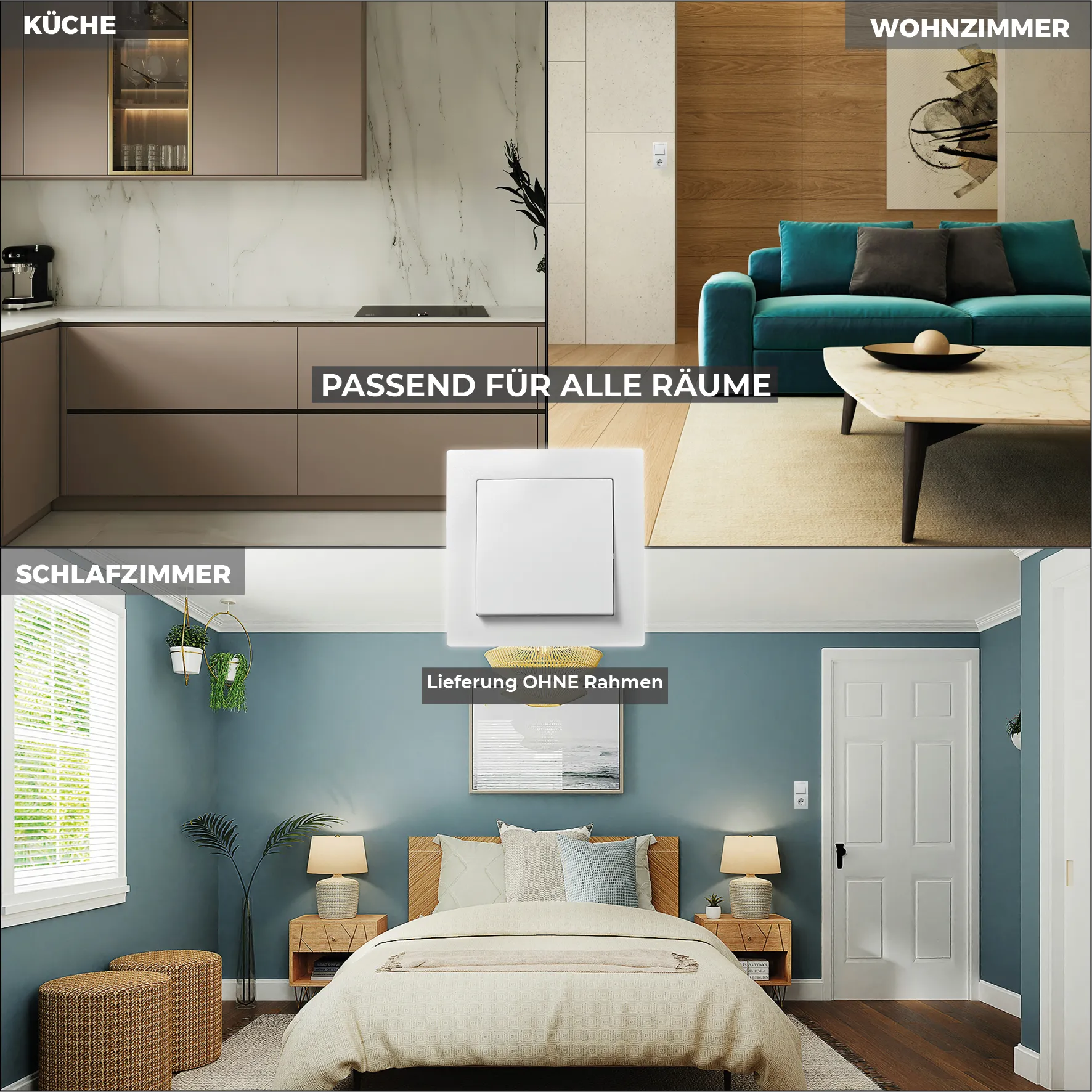 Wechselschalter McPower ''Flair'', 250V~/10A, UP, weiß – Bild 5