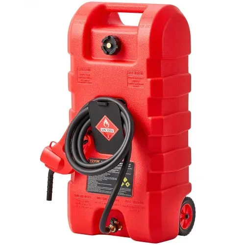 VEVOR Kraftstofftrolley, 56,78 L, Kraftstoffkanister mit Schwerkraft- & Handpumpenmodus, Benzinkanister, 3 m Förderschlauch & Handpumpe, Gasbehälter für Motorboote, Geländefahrzeuge, Benzin & Diesel – Bild 9