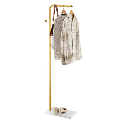 VEVOR Garderobenständer, 450 x 250 x 1700 mm, Kleiderständer mit Quarzsteinsockel und 3 runden Haken, Jackenständer für Eingangsbereich, Wohnzimmer, Haltestange für Mäntel, Hüte, Taschen – Bild 10