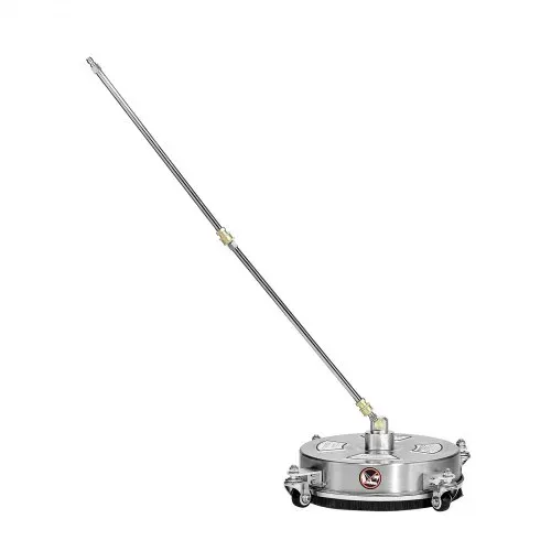 VEVOR 325 mm Hochdruckreiniger, Oberflächenreiniger, Flächenreiniger aus Edelstahl mit 4 Rädern, max. 4000 PSI, 6,35 mm Schnellanschluss, 2 Sprühdüsen, 2 verlängerte Stäbe für Beton, Terrasse, Deck – Bild 8