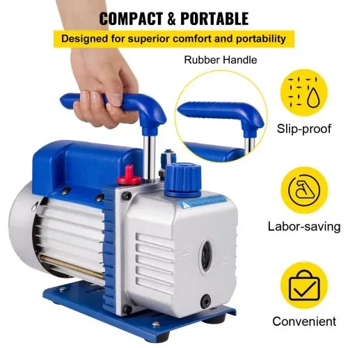 VEVOR 3CFM Vakuumpumpe,1/4HP Vakuumpumpe Unterdruckpumpe, 220 V Unterdruckpumpe Vakuumgeräte Pumpe, 50HZ Unterdruckpumpe Vakuumgeräte Pumpe – Bild 5
